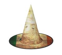 zkyfll Irish Flag print Halloween headwear Halloween Decorations Witch Hat Wizard Hat Costume Accessory
