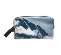 zkyfll Landscape with Mountains and Clouds Print Women's Makeup Bag Cosmetics Storage Pouch Beach Travel Fashion Toothbrush Bag