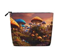zkyfll Magic Mushroom Print Women's Makeup Bag Cosmetics Storage Pouch Beach Travel Fashion Toothbrush Bag