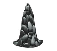 zkyfll Many Black Pebbles Print Small size Hooded Cloak Halloween Costume,Halloween Cosplay Witch,Robe Cape