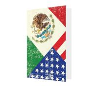 zkyfll Mexican American FlagAll-Occasion Card Birthday Greeting Cards Envelopes Thank You Sympathy Christmas