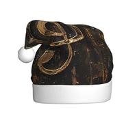 zkyfll Music Symbol print Christmas Santa Hat Plush Funny Christmas Hat For Adult,Christmas Party