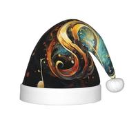 zkyfll Music Symbol print Christmas Santa Hat small size, Christmas gifts Plush Funny Christmas Hat,party