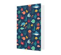zkyfll Ocean Fish Turtle JellyfishAll-Occasion Card Birthday Greeting Cards Envelopes Thank You Sympathy Christmas