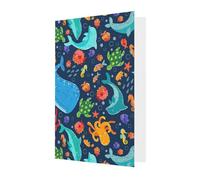 zkyfll Ocean whale fish octopusAll-Occasion Card Birthday Greeting Cards Envelopes Thank You Sympathy Christmas