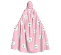 zkyfll Pomeranians Puppies and Point Print Large Women Men Adults Length Hooded Cloak Cape with Hooded Halloween Cosplay Costumes