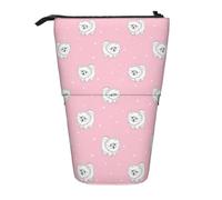 zkyfll Pomeranians Puppies and Point print Upright Pencil Case, Telescopic Pencil Holder, Cute Pencil Bag, Pencli Organizer