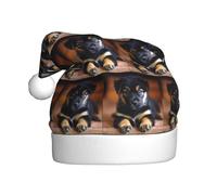 zkyfll puppies dog print Christmas Santa Hat Plush Funny Christmas Hat For Adult,Christmas Party