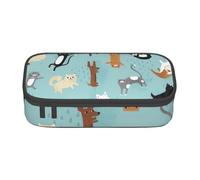 Zkyfll Raining Cats & Dogs print Large Capacity Pencil Case Pouch Organizer Portable Bag Makeup Bag Cosmetic Bag
