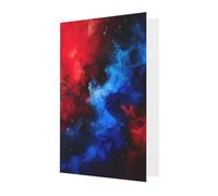 zkyfll Red blue galaxyAll-Occasion Card Birthday Greeting Cards Envelopes Thank You Sympathy Christmas