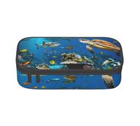 Zkyfll Sea Turtles print Large Capacity Pencil Case Pouch Organizer Portable Bag Makeup Bag Cosmetic Bag