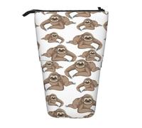 zkyfll sloth background print Upright Pencil Case, Telescopic Pencil Holder, Cute Pencil Bag, Pencli Organizer