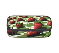 Zkyfll Strawberry fields 03 print Large Capacity Pencil Case Pouch Organizer Portable Bag Makeup Bag Cosmetic Bag