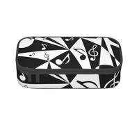 Zkyfll Stylish Musical Note Pattern print Large Capacity Pencil Case Pouch Organizer Portable Bag Makeup Bag Cosmetic Bag