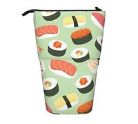 zkyfll Sushi Food Pattern print Upright Pencil Case, Telescopic Pencil Holder, Cute Pencil Bag, Pencli Organizer