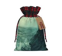 zkyfll the sea witch inspired print Christmas Drawstring Gift Bags Xmas Holiday Party Candy Presents bag,8.3 x 11.8 in