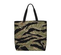 zkyfll Tiger Stripe Camo print Tote Bag for Women Reusable Shopping Bag Large Beach Bag Travel Vacation Work