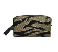 zkyfll Tiger Stripe Camo Print Women's Makeup Bag Cosmetics Storage Pouch Beach Travel Fashion Toothbrush Bag
