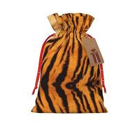 zkyfll Tiger Striped Pattern Christmas Drawstring Gifts Bags Xmas Gifts Bags birthdays Party gifts-wrapping