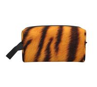 zkyfll Tiger Striped Pattern Print Women's Makeup Bag Cosmetics Storage Pouch Beach Travel Fashion Toothbrush Bag
