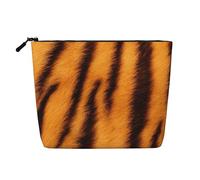 zkyfll Tiger Striped Pattern Print Women's Makeup Bag Cosmetics Storage Pouch Beach Travel Fashion Toothbrush Bag