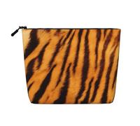 zkyfll Tiger Striped Pattern Print Women's Makeup Bag Cosmetics Storage Pouch Beach Travel Fashion Toothbrush Bag