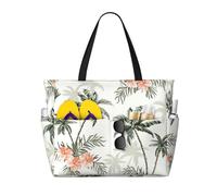 zkyfll Tropical Palm Trees print Large Waterproof Beach Bag for Women Tote Bag for Travel Vacation fun Travel Bag