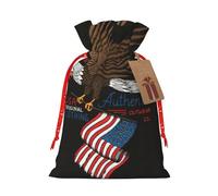 zkyfll USA Patriotic Eagle with American Flag Christmas Drawstring Gifts Bags Xmas Gifts Bags birthdays Party gifts-wrapping