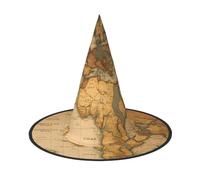 zkyfll World Map print Halloween headwear Halloween Decorations Witch Hat Wizard Hat Costume Accessory