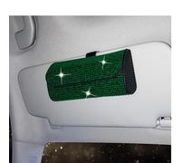 ZKYUCH Bling Full Rhinestone Car Sunglasses Holder, Sparkle Sun Visor Organizer Pouch, Universal Fit for All Vehicles, Multiple Color Options,Color3
