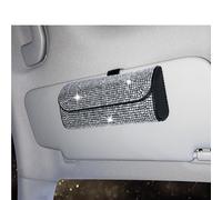 ZKYUCH Bling Full Rhinestone Car Sunglasses Holder, Sparkle Sun Visor Organizer Pouch, Universal Fit for All Vehicles, Multiple Color Options,Color6