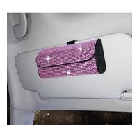ZKYUCH Bling Full Rhinestone Car Sunglasses Holder, Sparkle Sun Visor Organizer Pouch, Universal Fit for All Vehicles, Multiple Color Options,Color8