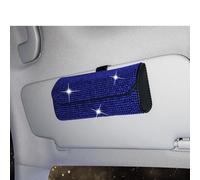 ZKYUCH Bling Full Rhinestone Car Sunglasses Holder, Sparkle Sun Visor Organizer Pouch, Universal Fit for All Vehicles, Multiple Color Options,Color1