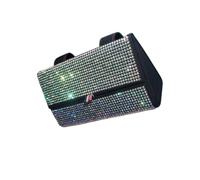 ZKYUCH Bling Rhinestone Car Sunglasses Holder, Sparkle Organizer Pouch for Eyeglasses, Cards & Small Items, Universal Fit for All Vehicles, Multiple Colors,Color5