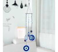ZKYUCH Creative Printed Iron Sheet Metal Feng Shui Wind Chime Hanging Decoration For Home, Courtyard, Outdoor Decoration, Color1