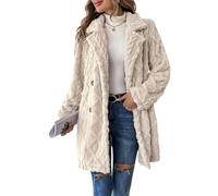 ZKYUCH Double Sided Plush Lapel Button Casual Cardigan Winter Jacket,Color1,M