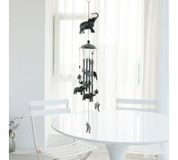 ZKYUCH Retro Metal Green Elephant Butterfly Turtle Bird Iron Art Easter Wind Chime Home Courtyard Decoration Outdoor Hanging Decoration,Color3