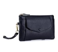 ZKYUCH Ultra Thin Long Large Capacity Handbag for Women, Made of Genuine Leather, Simple Wallet, Top Layer Cowhide Phone Bag,Color1
