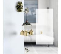 ZKYUCH Vintage Metal Wall Mounted Wind Chime Decoration Store Magnet Self-priming Doorbell Cat 3 Copper Bells,Color2