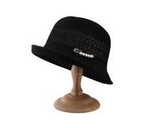 ZKYUCH Women's Packable Knit Bucket Hat With Pearl Bead Accent - Lightweight Summer Sun Hat For Beach Travel,Color2