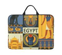 ZKZBDPLK Ancient Egypt Tribe Series Printed 14 In Waterproof Laptop Case, Portable Handle, 600d Oxford Cloth Strong And Durable For Work Travel On Business