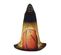 Zkzbdplk Basketball Arena Printed Long Hooded Cape For Teenagers Cosplay Role Party Festival Halloween Costumes