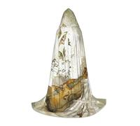 Zkzbdplk Butterfly And Cello Printed Long Hooded Cape For Teenagers Cosplay Role Party Festival Halloween Costumes