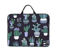 ZKZBDPLK Cactus Printed 14 In Waterproof Laptop Case, Portable Handle, 600d Oxford Cloth Strong And Durable For Work Travel On Business