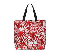 ZKZBDPLK Candy Canes Print Stylish Single Shoulder Tote Bag – Spacious, Lightweight, And Water-Resistant For Everyday Use