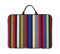 ZKZBDPLK Colored Stripes Printed 14 In Waterproof Laptop Case, Portable Handle, 600d Oxford Cloth Strong And Durable For Work Travel On Business