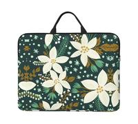 ZKZBDPLK Floral Pattern Printed 14 In Waterproof Laptop Case, Portable Handle, 600d Oxford Cloth Strong And Durable For Work Travel On Business