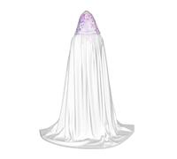 Zkzbdplk Framing Lilac Flowers In Blossom Printed Long Hooded Cape For Teenagers Cosplay Role Party Festival Halloween Costumes