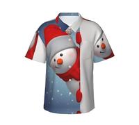 Zkzbdplk Funny Christmas Hawaiian Shirt - Full-Print Short Sleeve Button-Up Shirt for Men and Teens, Perfect for Beach & Tropical Getaways Black