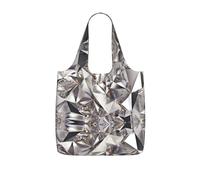 ZKZBDPLK Glitter Abstract Diamond Crystal Pattern Print Storage Bag With A Drawstring Backpack For Shopping, Commuting & Travel